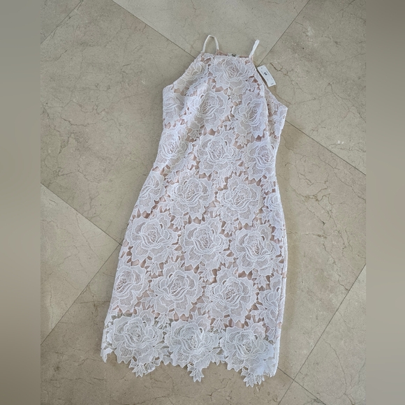 Elegant White Lace Dress Charlee